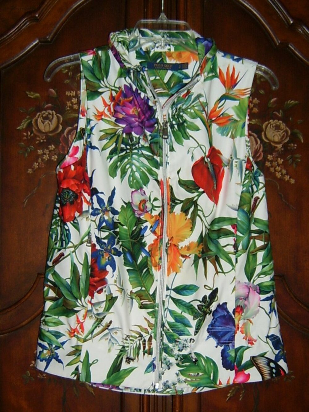 Polo Golf Ralph Lauren Floral Print Vest, Women's Small Petite, EUC